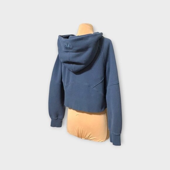 Lululemon Scuba 1/2 Zip Hoodie XS / S Iron Blue Fade Sweatshirt Cozy Cotton Terr - Picture 7 of 8